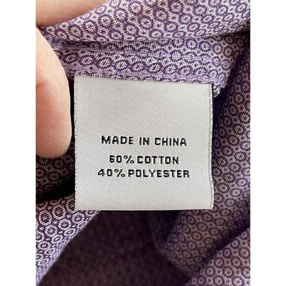 Pascal Morabito Unique Collar Shirt Geometric Print LS Button Men 3XLT NWT - Picture 11 of 16